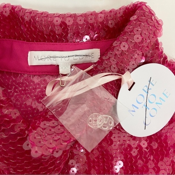 More To Come Wyatt Button Down Top in Hot Pink Size XXS - Picture 5 of 8